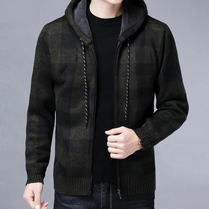 Drune | Karierte Jacke mit Kapuze