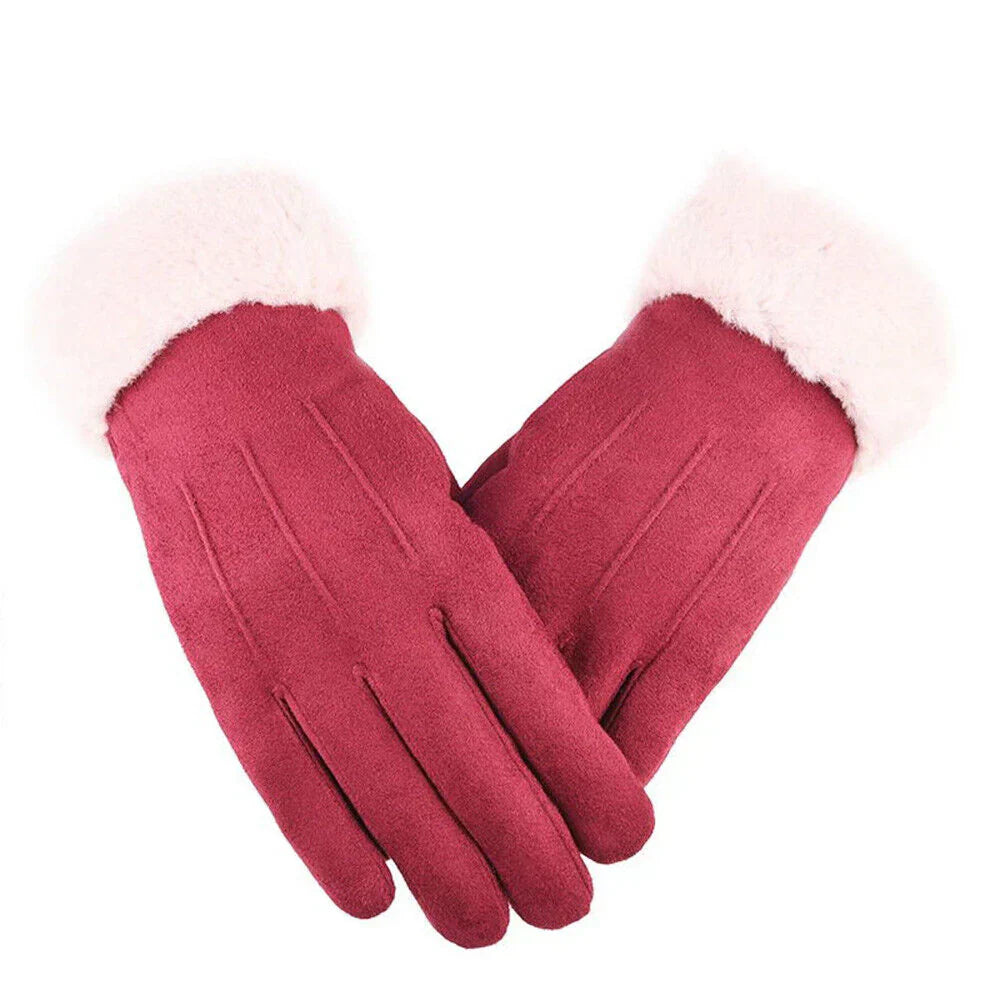 Drune | Schicke Winter Trendy Wildleder Handschuhe mit Moderne Optik für Frauen