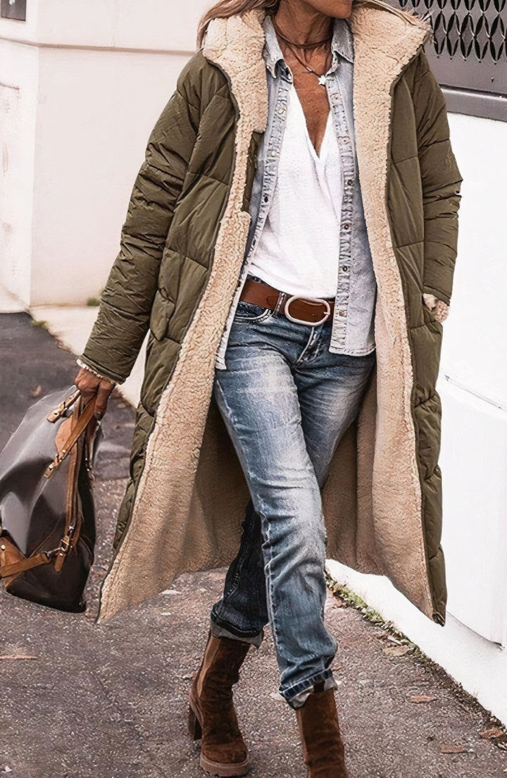 Drune | Wendbare lange Fleecejacke