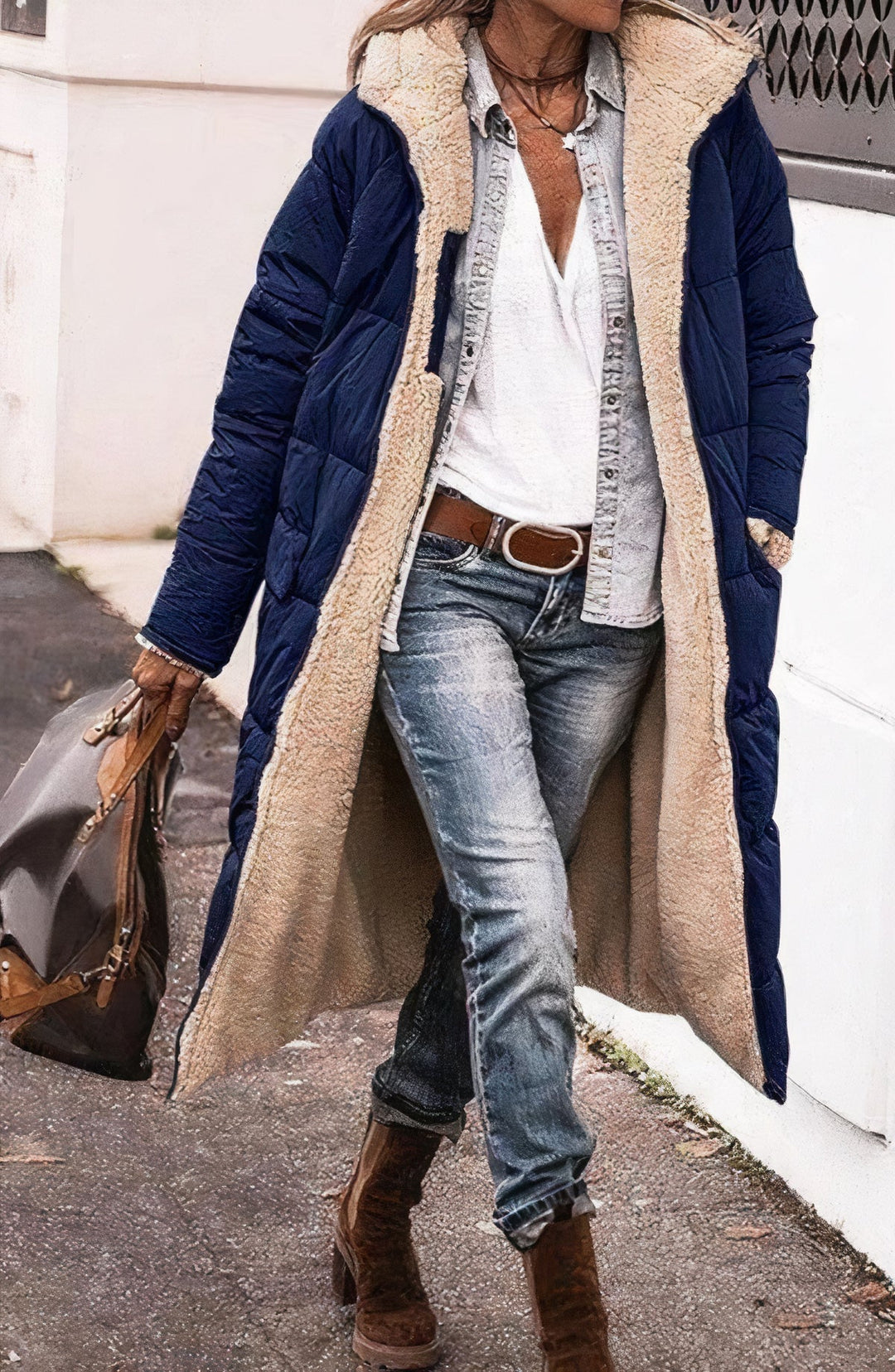 Drune | Wendbare lange Fleecejacke