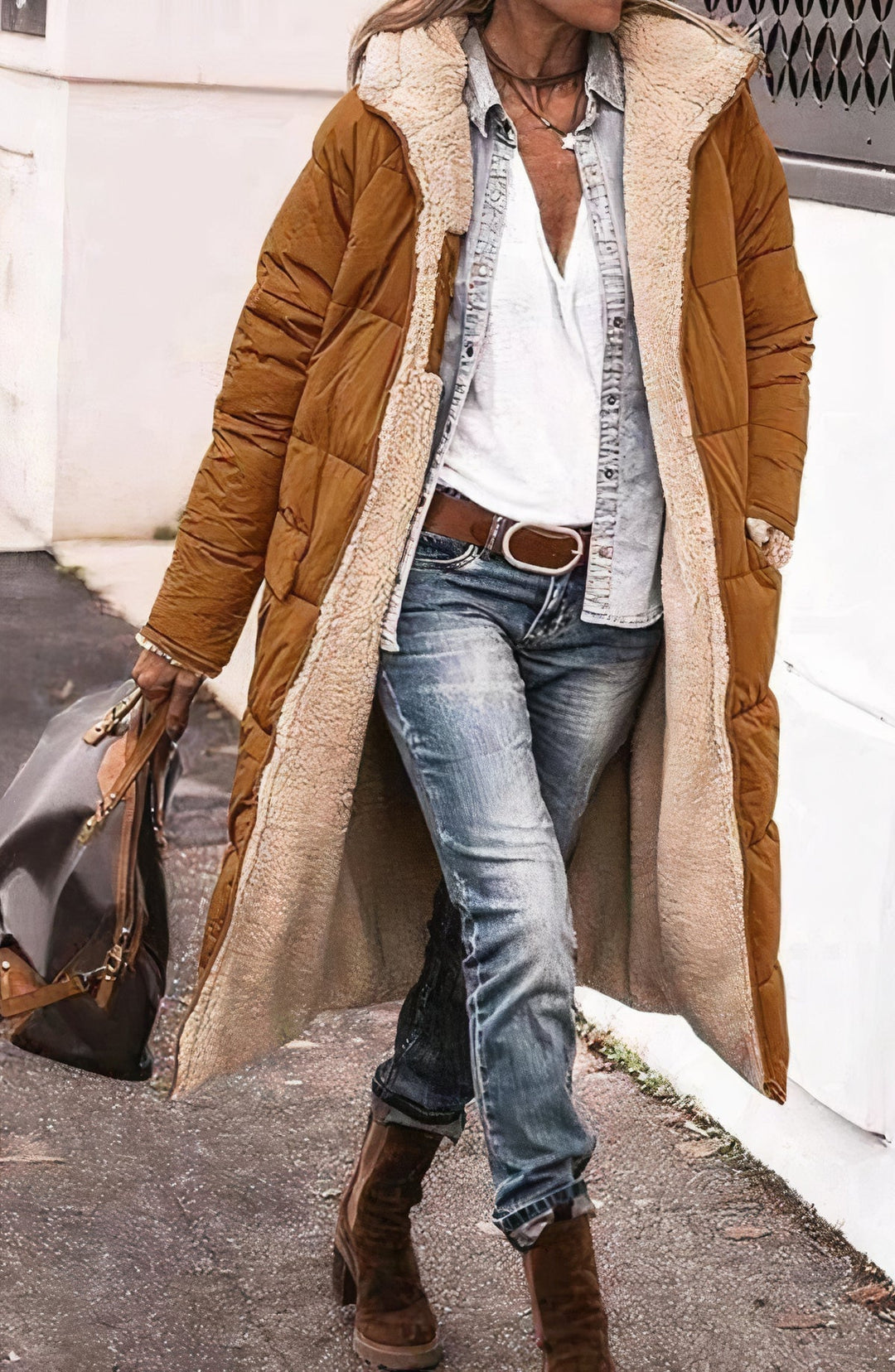 Drune | Wendbare lange Fleecejacke