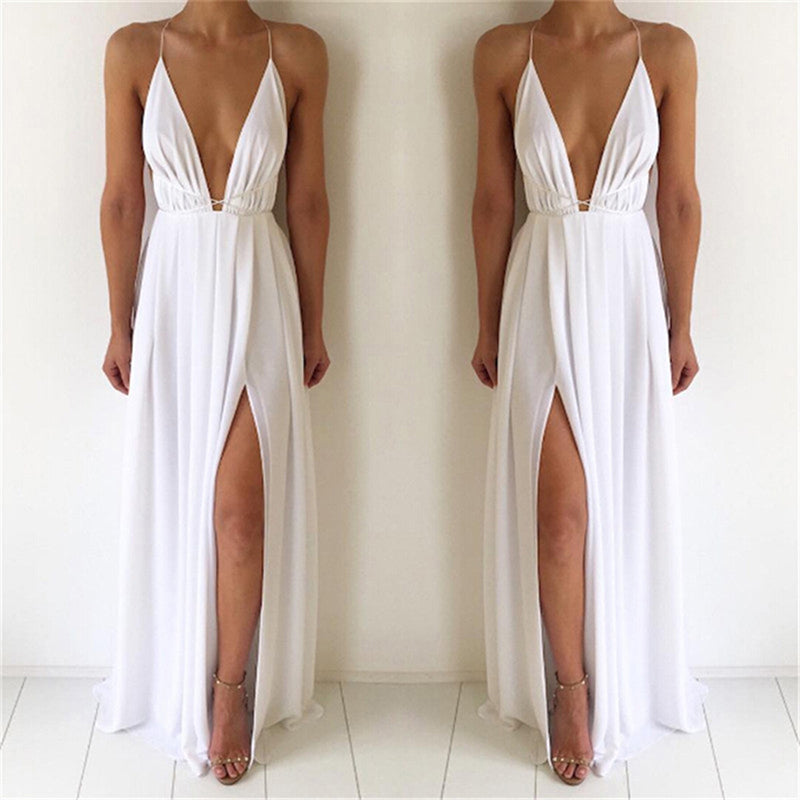 Drune | Boho-Kleid Weiß mit Rückenausschnitt
