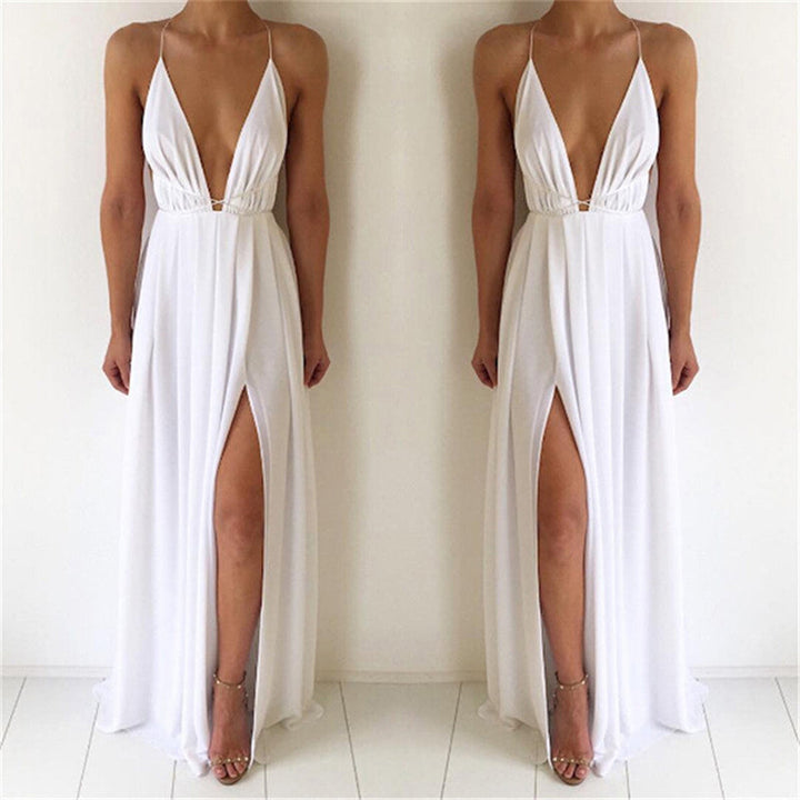 Drune | Boho-Kleid Weiß mit Rückenausschnitt