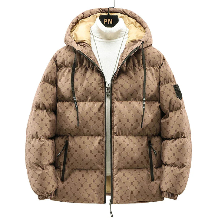 Drune | Baumwolljacke mit Allover-Buchstabenprint