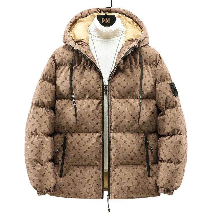 Drune | Baumwolljacke mit Ganzkörper-Buchstabenmuster