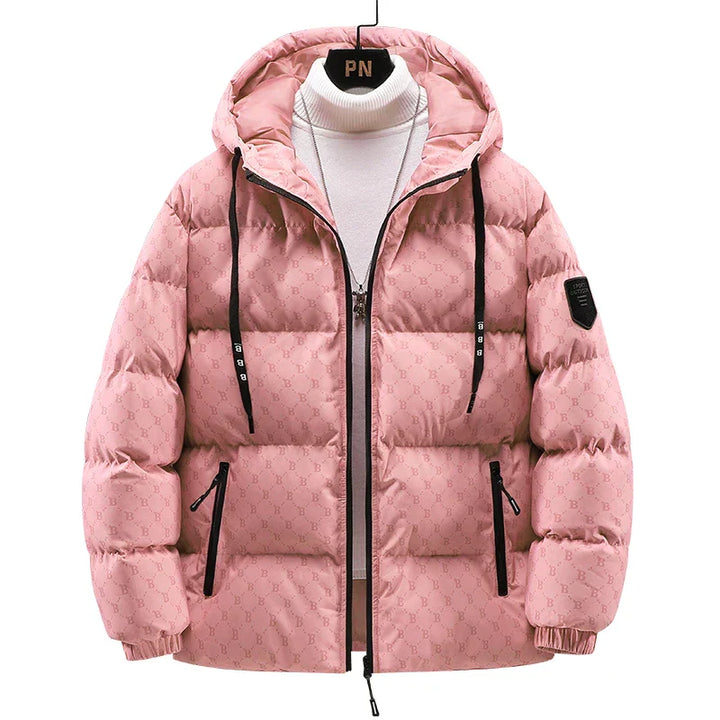 Drune | Baumwolljacke mit Allover-Buchstabenprint