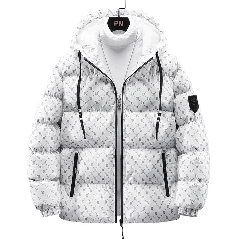 Drune | Baumwolljacke mit Allover-Buchstabenprint