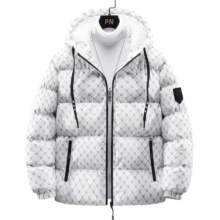 Drune | Baumwolljacke mit Ganzkörper-Buchstabenmuster
