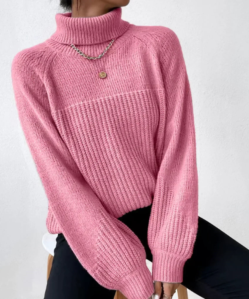 Drune | Legere Herbst Warme Strickrollkragenpullover für Frauen