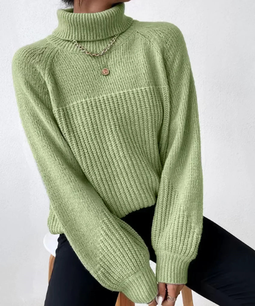 Drune | Legere Herbst Warme Strickrollkragenpullover für Frauen