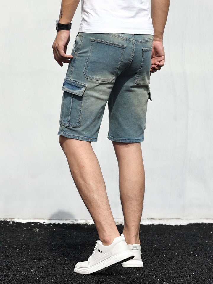 Drune | Cargo Denim Shorts Für Herren