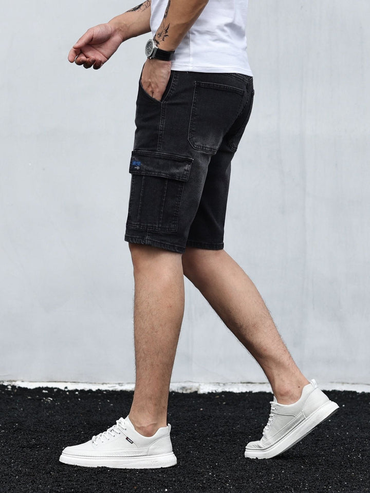 Drune | Cargo Denim Shorts Für Herren