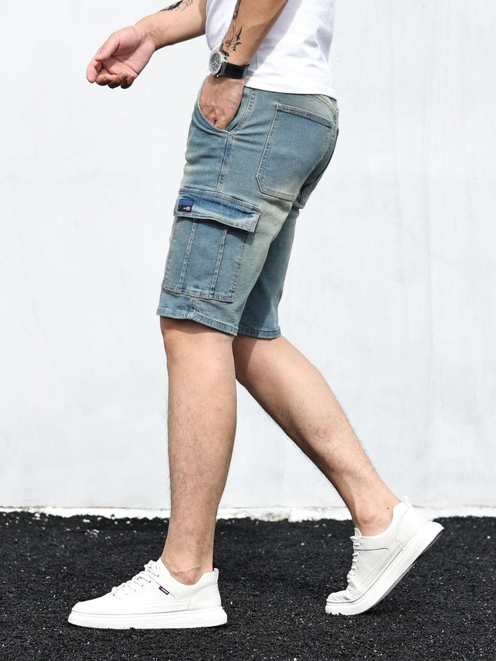 Drune | Cargo Denim Shorts Für Herren