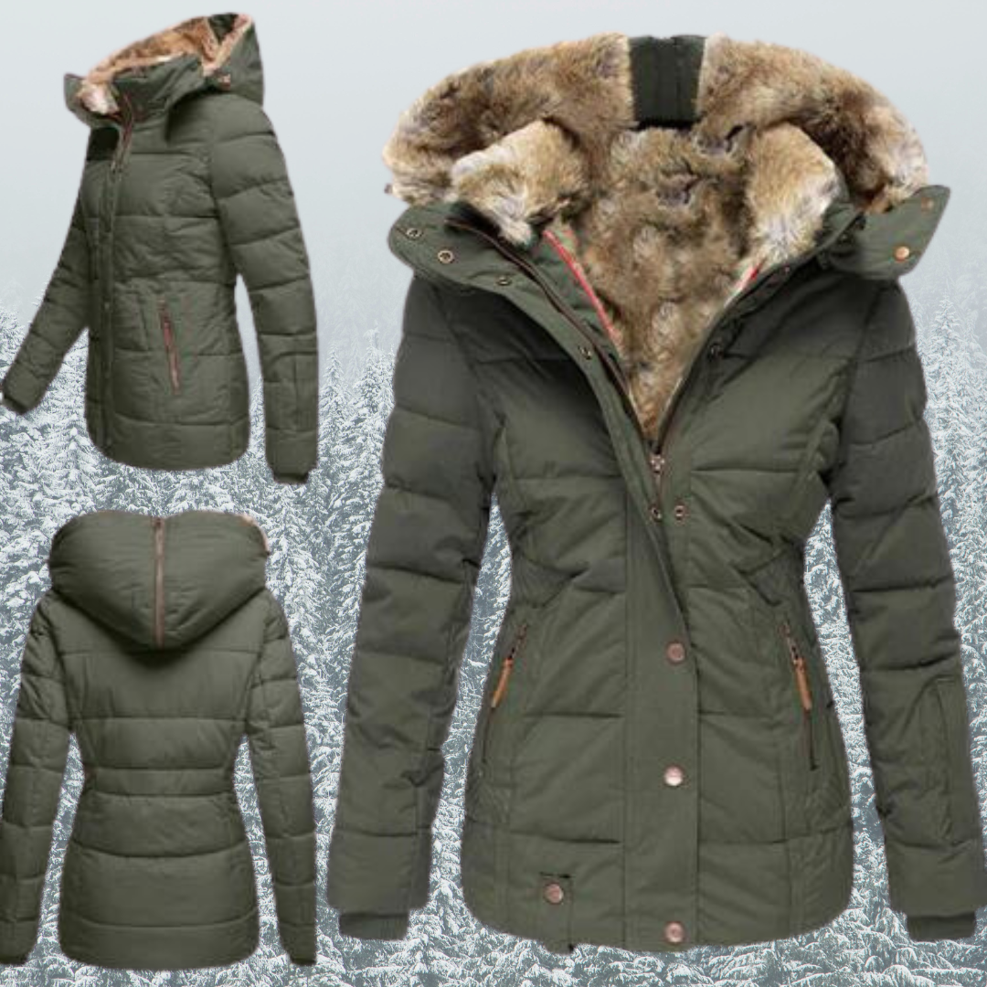 Drune | Modischer Wintermantel mit Pelzfutter für Frauen