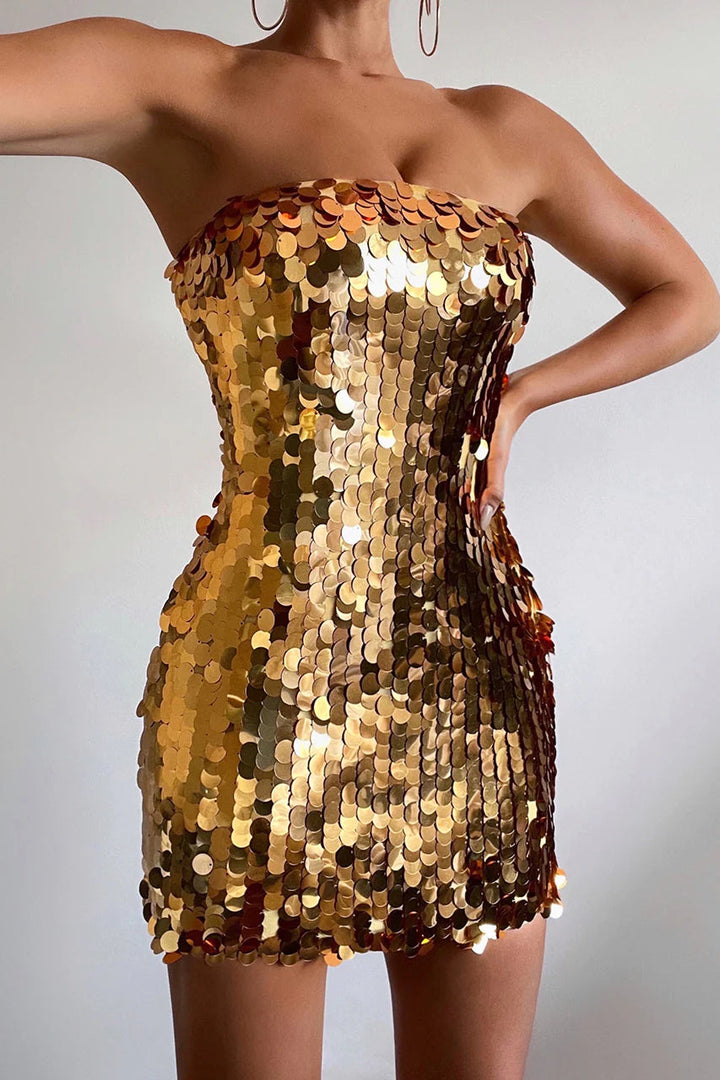 Drune | Schickes Paillettenkleid Für Frauen
