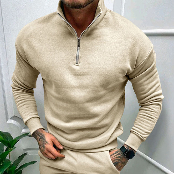 Drune | Herrenpullover mit Halbreißverschluss