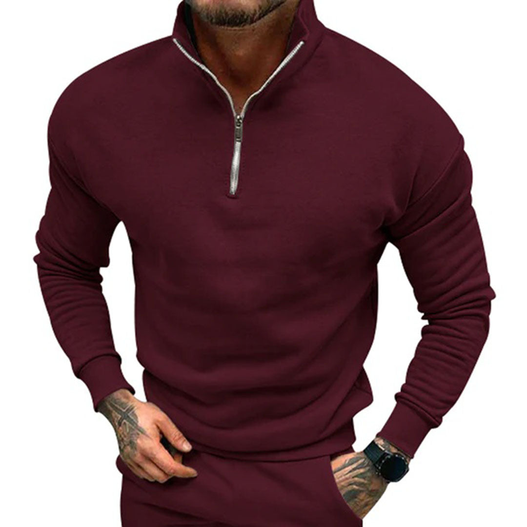 Drune | Herren Pullover Halb Reißverschluss