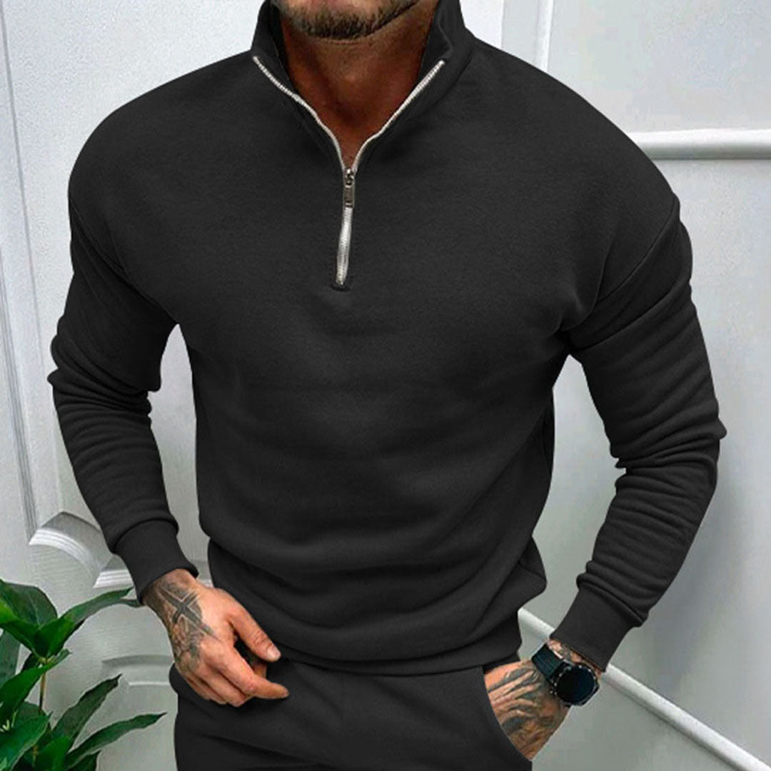 Drune | Herren Pullover Halb Reißverschluss