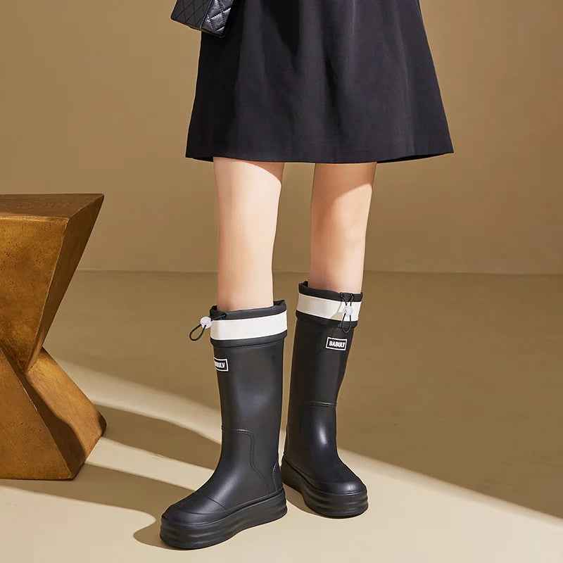 Drune | Boots Damen - Atmungsaktives Wasserfestes Gummi Anti-Rutsch Design