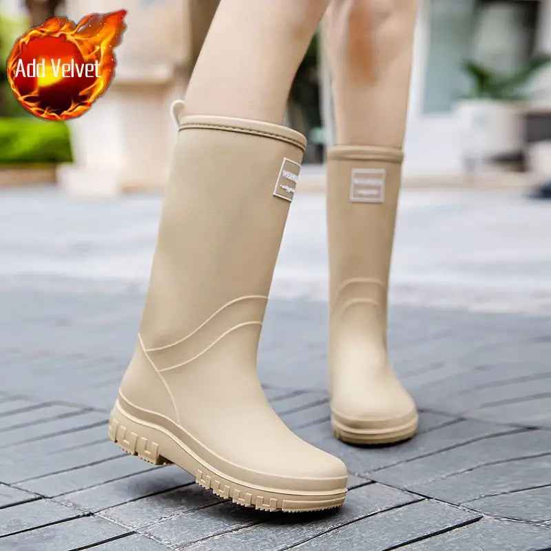 Drune | Stiefel Damen - Wasserfestes Design bis zur Mitte der Waden mit rutschfester Sohle