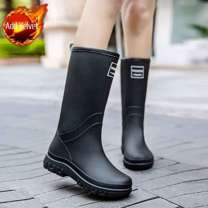Drune | Stiefel Damen - Wasserfestes Design bis zur Mitte der Waden mit rutschfester Sohle