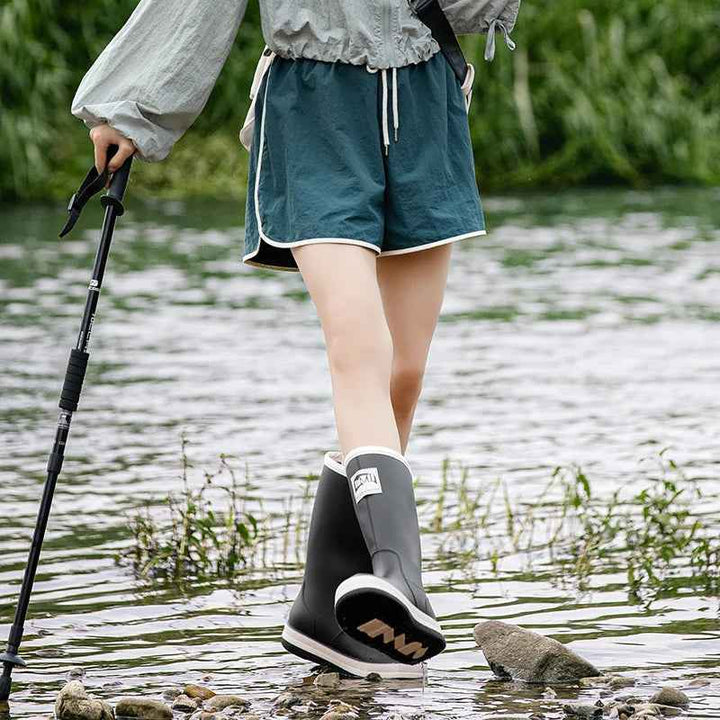 Drune | Stiefel Damen - Wasserdichte Outdoor Gummistiefel mit rutschfester Sohle