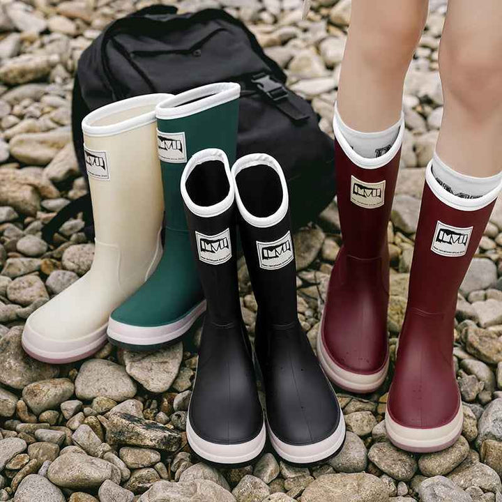 Drune | Stiefel Damen - Wasserdichte Outdoor Gummistiefel mit rutschfester Sohle