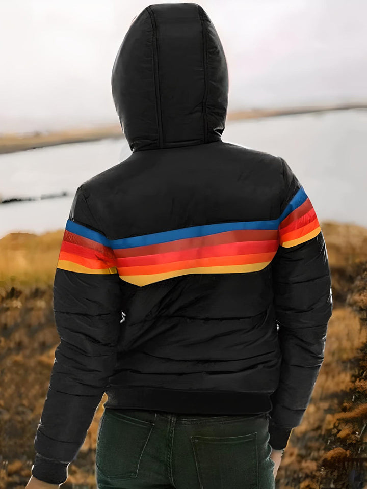 Drune | Retro Steppjacke mit Kapuze - Modische Freizeit Winterjacke im Vintage-Stil