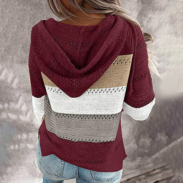 Drune | Strickpullover mit Kapuze Atmungsaktives Material Lässiger Stil