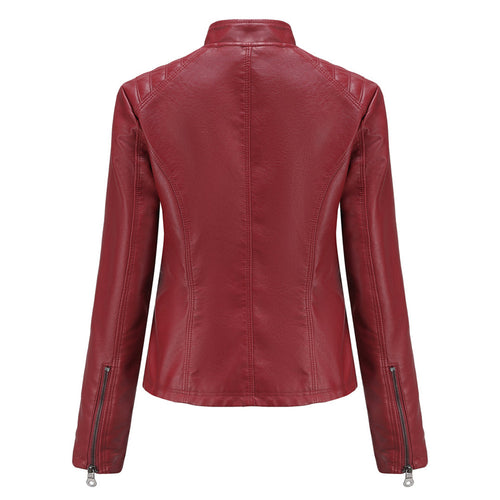 Drune | Lederjacke - Stehkragen & Rippendetails