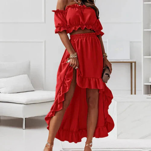 Drune | Elegantes Rüschenset Kleid