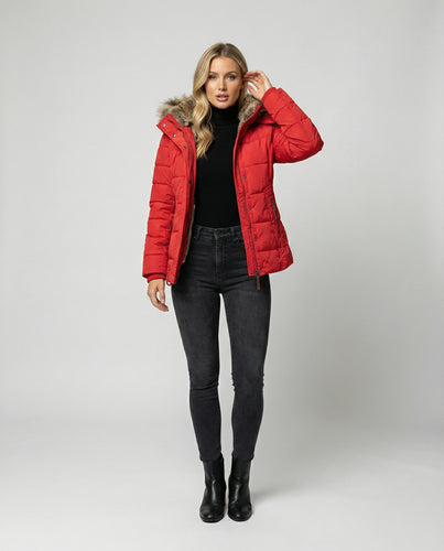 Drune - Modische Winterjacke, Warm Gefüttert mit Kapuze