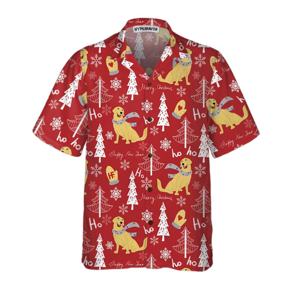 Drune | Rote Weihnachten Golden Retriever Hawaiihemden, Golden Retriever Weihnachten Hawaiihemden, Bestes Weihnachtsgeschenk für Golden Retriever Liebhaber