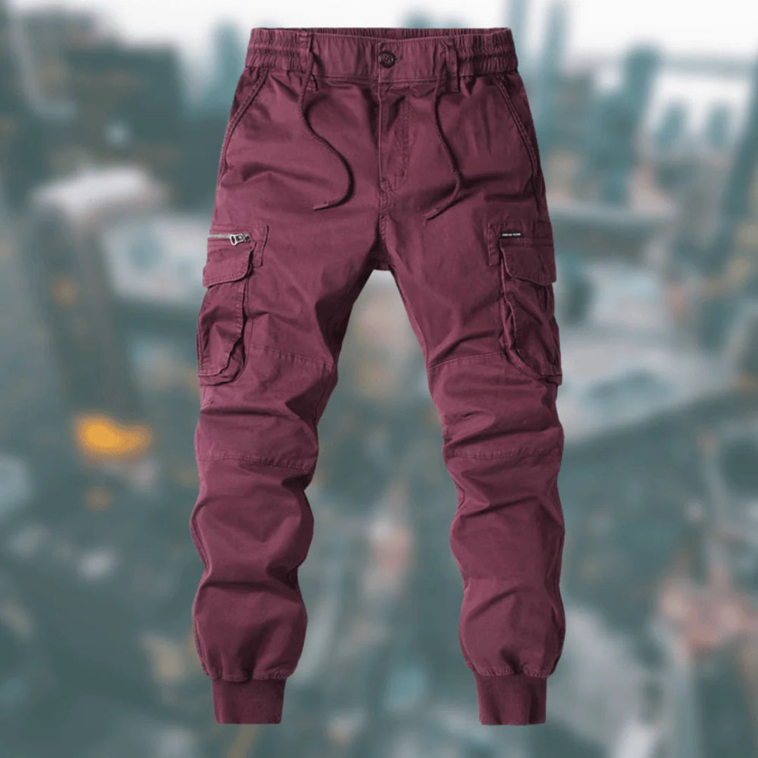 Drune | Cargo Jogginghose - Bequeme Jogger mit Taschen & Bündchen für Outdoor & Freizeit