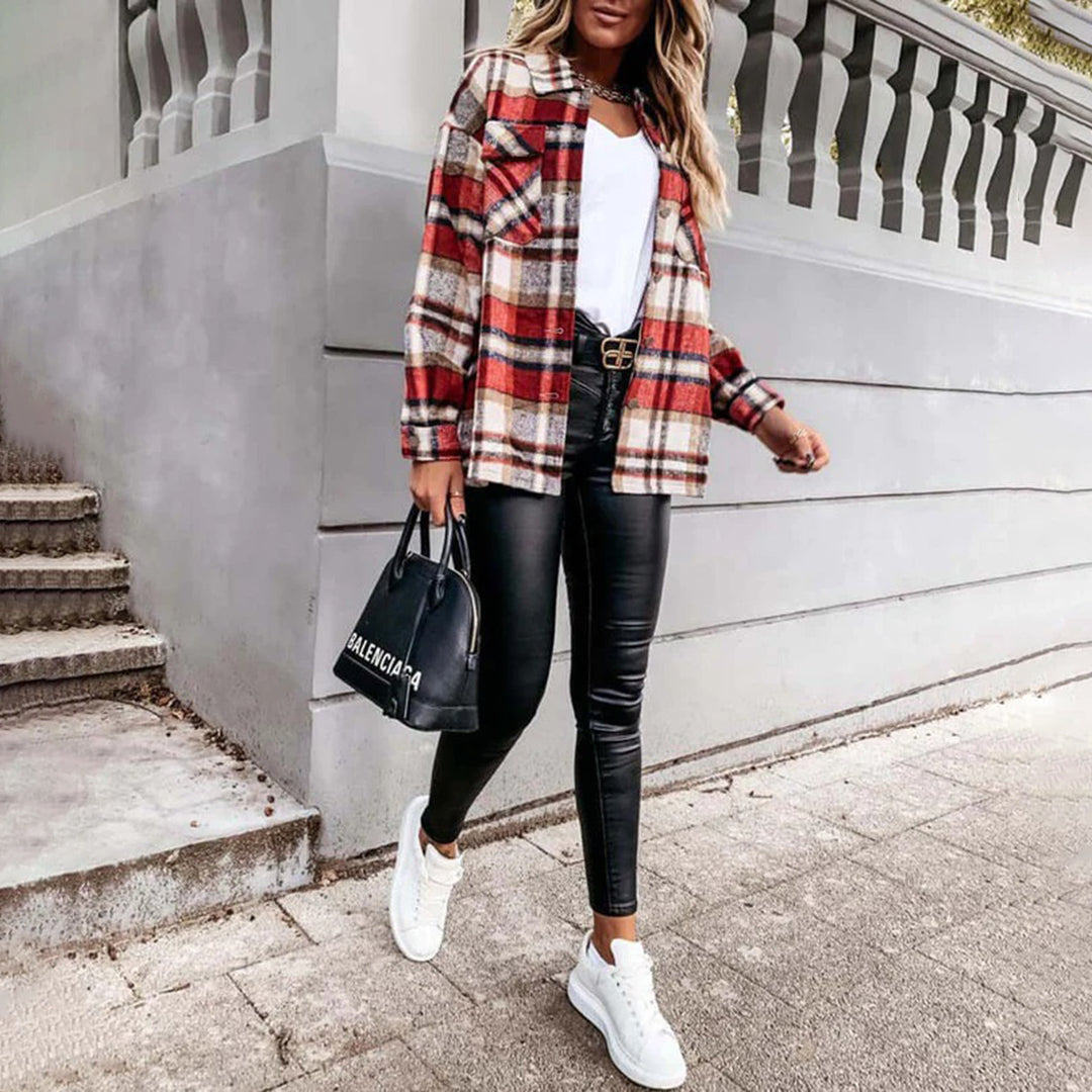 Drune | Warme karierte Herbstjacke