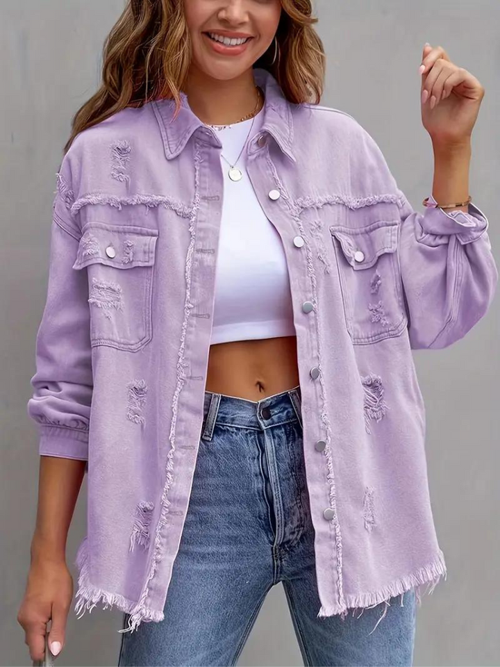 Drune | Verwaschene Jeanjacke für Frauen