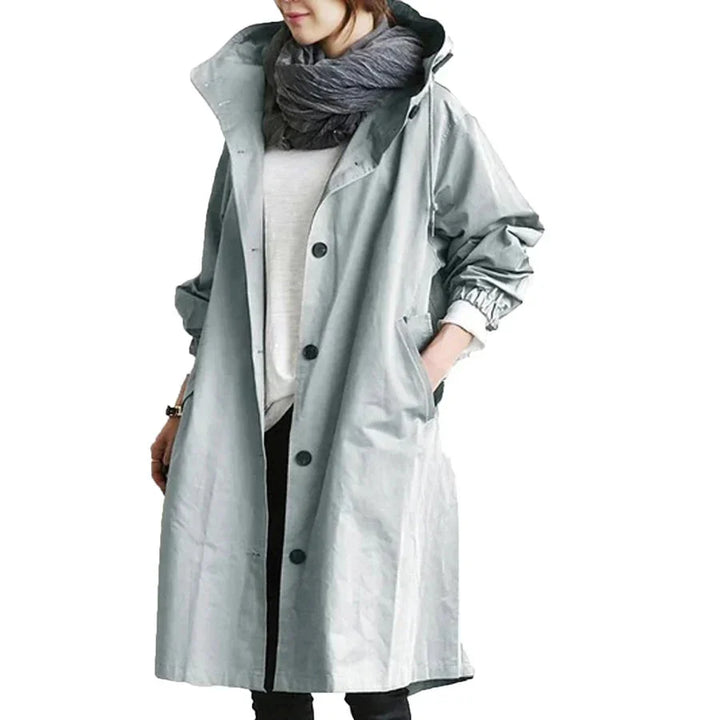 Drune | Mit Kapuze Übergroß Parka Jacke Regenjacke für Damen