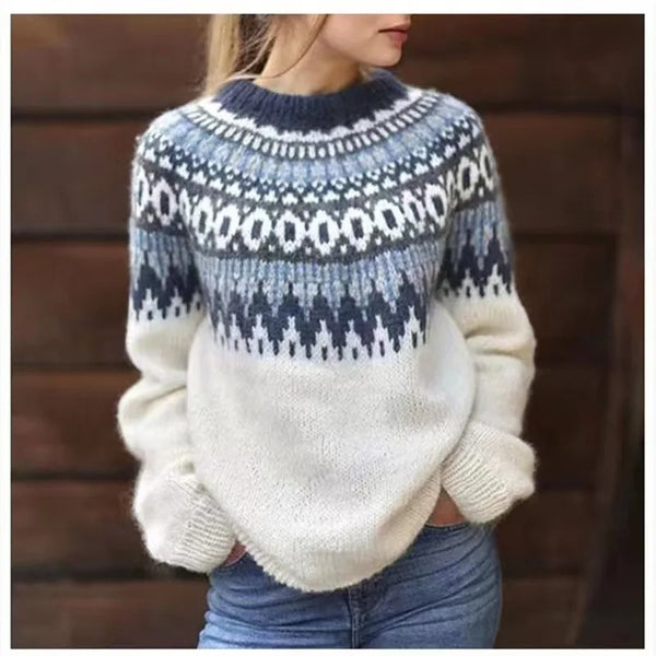 Drune | norwegischer Yoke-Pullover - warmer skandinavischer Damenpullover