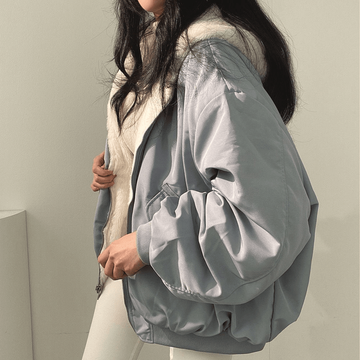 Drune | Wendbare Kapuzenfleecejacke mit Langen Ärmeln