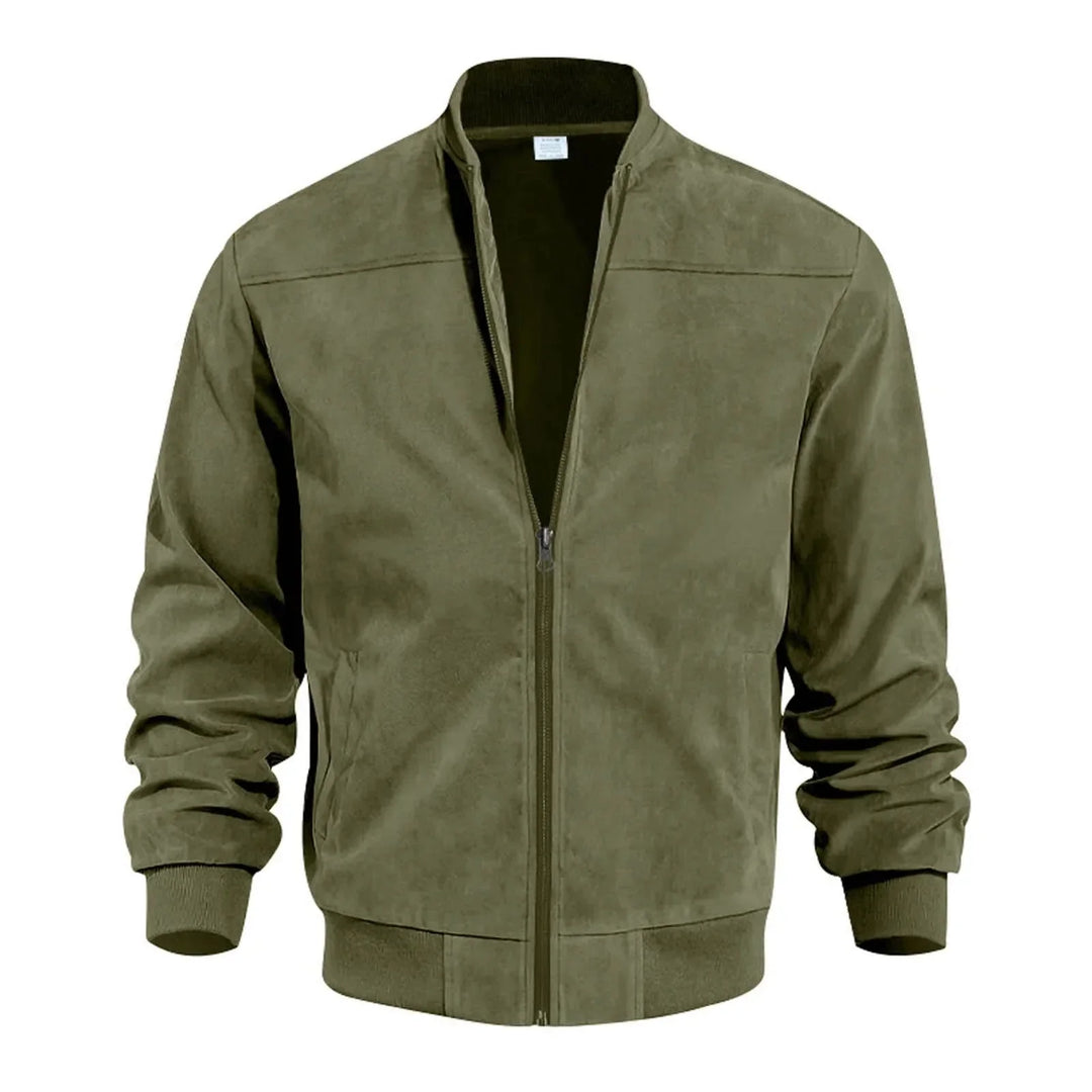 Drune | Herren Winter Bomberjacke Mit Vorderem Reißverschluss Und Bündchen