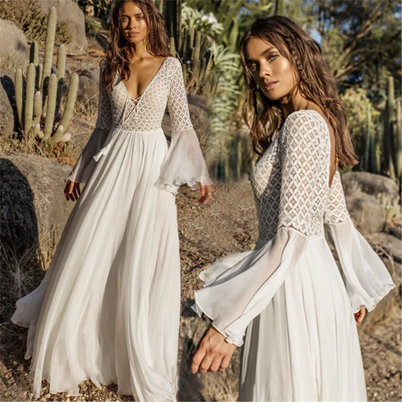 Drune | Weißes Kleid Im Boho-Stil