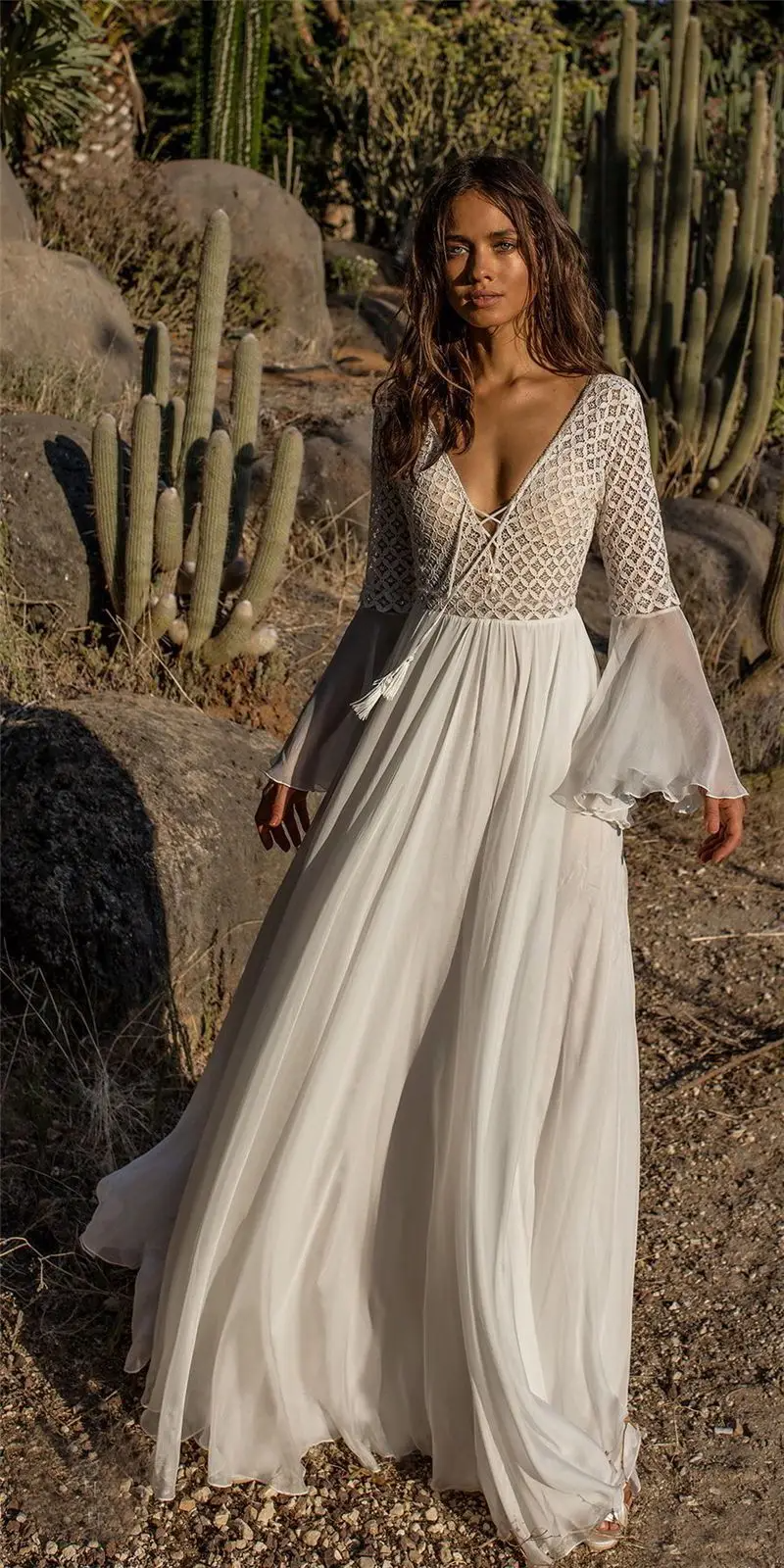 Drune | Weißes Kleid Im Boho-Stil