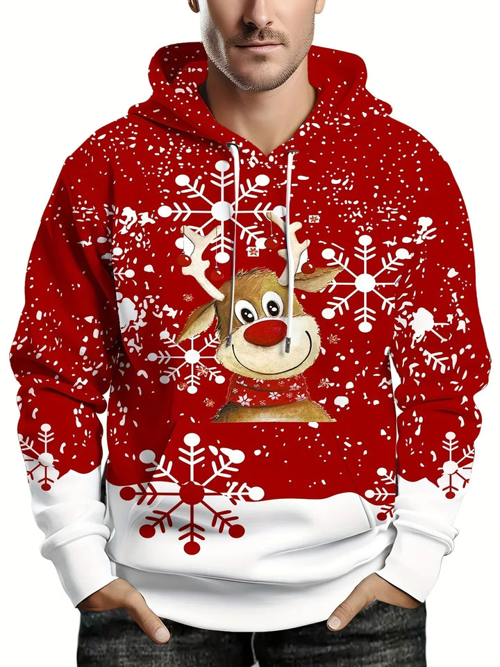 Drune | Hoodie mit Weihnachtsdruck - Warmer & moderner Pullover für die Feiertage