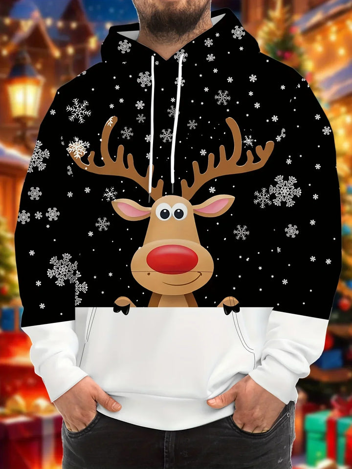 Drune | Hoodie mit Weihnachtsdruck - Warmer & moderner Pullover für die Feiertage