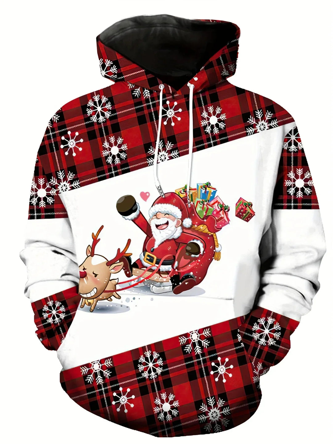 Drune | Hoodie mit Weihnachtsdruck - Warmer & moderner Pullover für die Feiertage