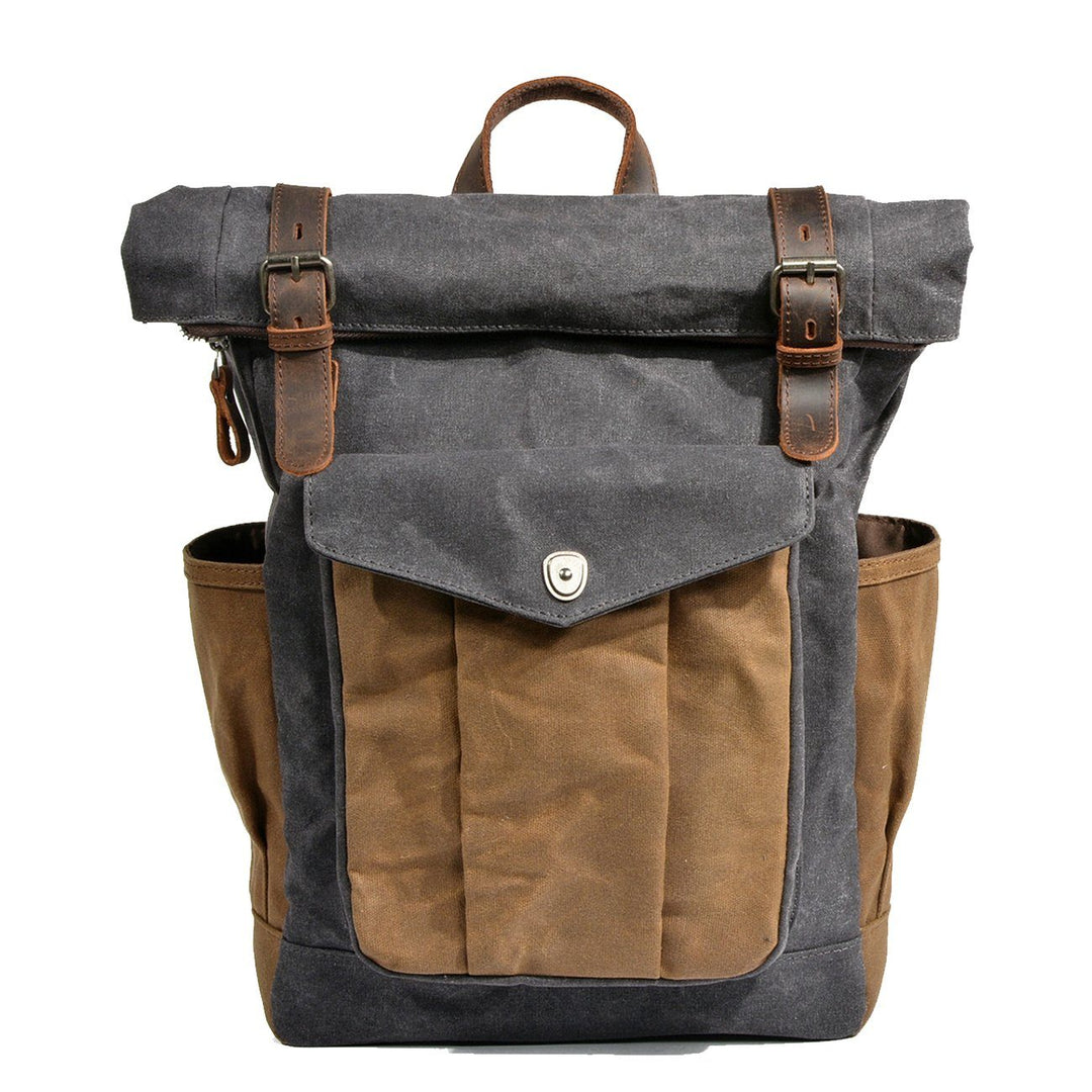 Drune | Canvas Rolltop Rucksack - LundaStyle - Nachhaltig und stilvoll für Abenteurer