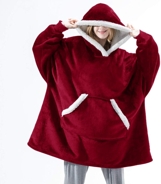 Drune | Weiches Kapuzenpullover-decke Polyester Bequem und Warm
