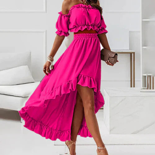 Drune | Elegantes Rüschenset Kleid