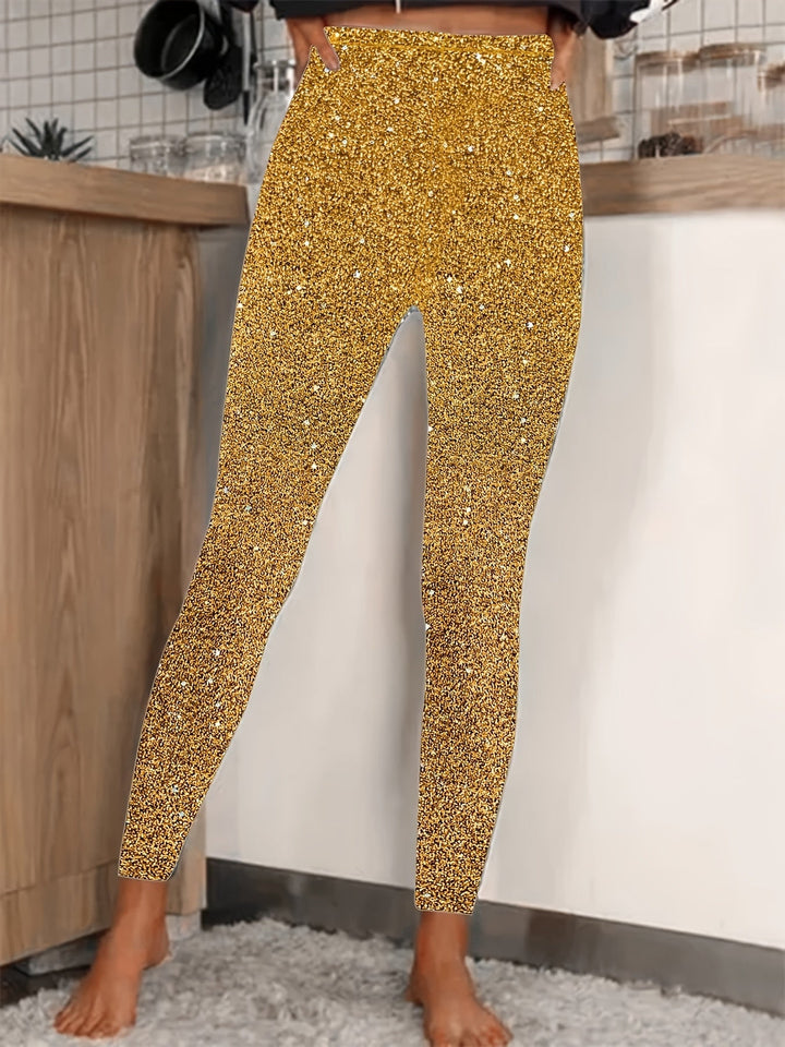 Drune | Hochtaillierte Pailletten Leggings Glänzend & Komfortabel