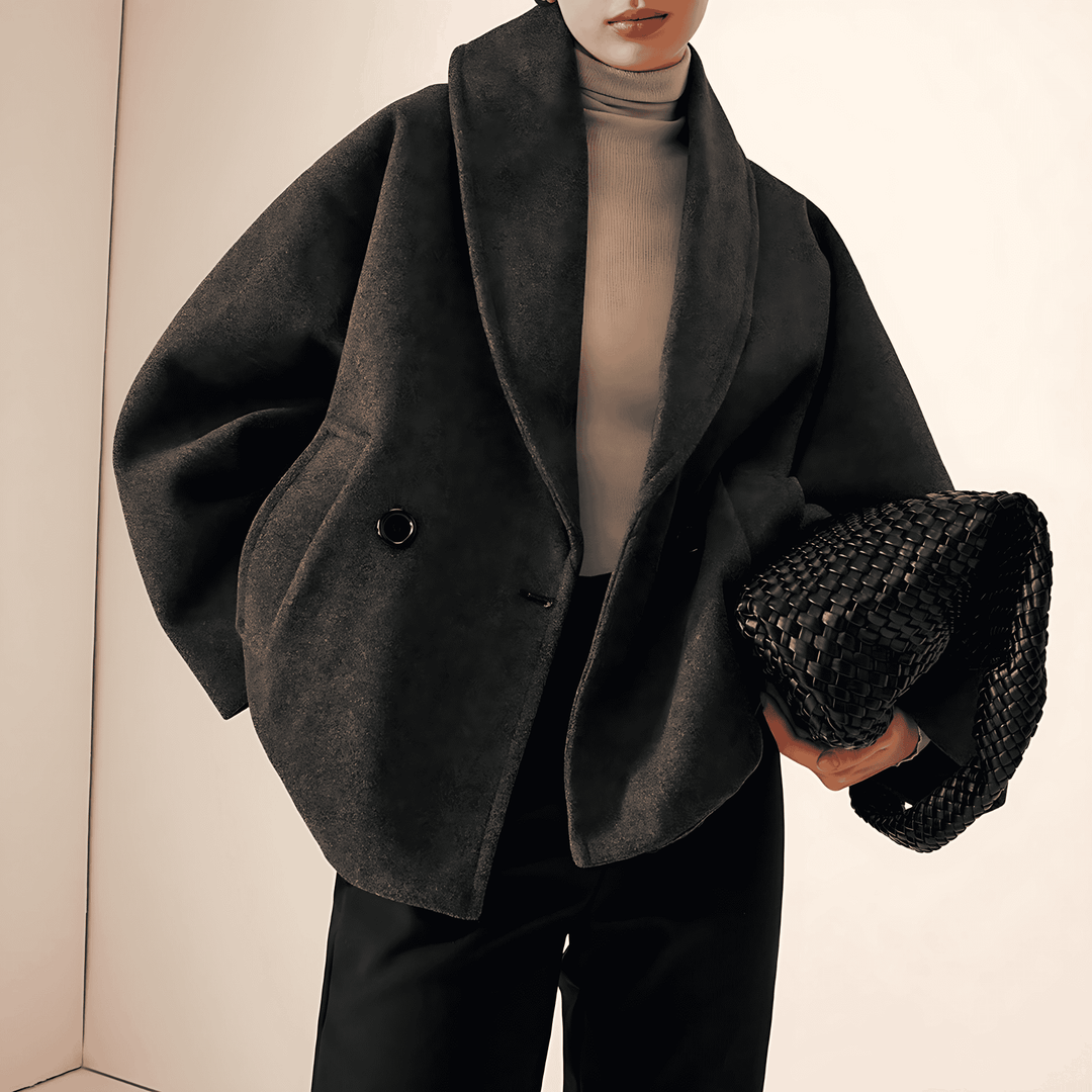 Drune | Damen Klassischer Tweed Mantel Kurzer Stil